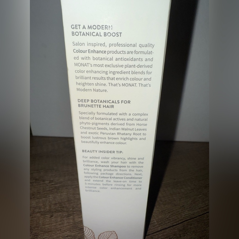 Monat Colour Enhance Hair Set BEAUTIFUL BRUNETTE Shampoo 8 oz, Conditioner 6 oz - Picture 3 of 5